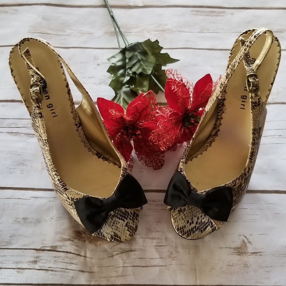 Madden Girl Snakeskin Print Heels